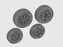 1/48 F/A-18 C/D resin wheel set