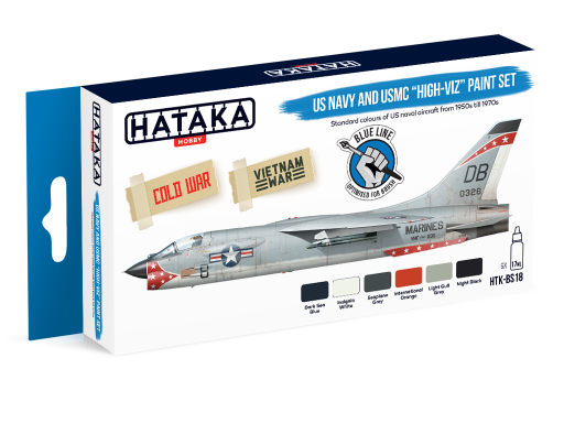 HTK-BS18 US Navy and USMC high-viz Paint Set --> BLUE LINE farby modelarskie
