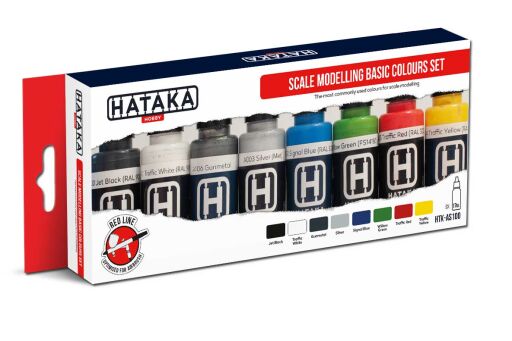 HTK-AS100 Scale Modelling Basic Colours set farby modelarskie