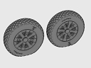 ASQ48067 1/48 F4U Corsair Diamond Thread Wheels set