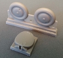 1/48 PZL P.11c wheels and fuel tank bottom