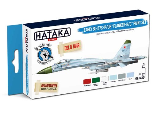 HTK-BS104 Early Su-27S/P/UB Flanker-B/C paint set – BLUE LINE farby modelarskie