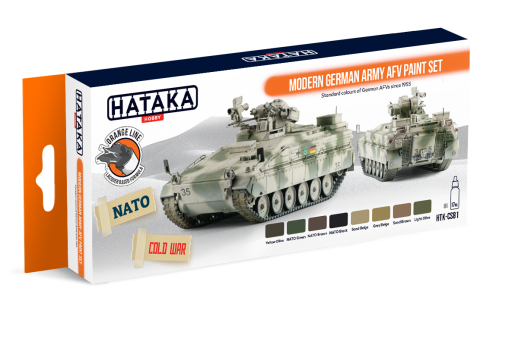 HTK-CS81 Modern German Army AFV paint set  --> ORANGE LINE farby modelarskie