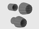 F/A-18 E/F Super Hornet engine nozzles for Hasegawa