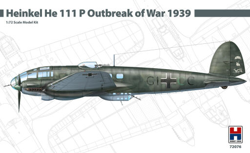 H2K72076 Heinkel He 111 P Outbreak of War 1939 (HASEGAWA + Cartograf + maski) Model samolotu do sklejania