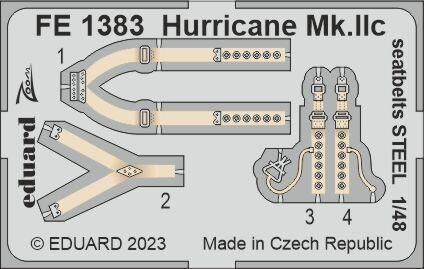 EDUFE1383 Hurricane Mk.IIc seatbelts STEEL 1/48