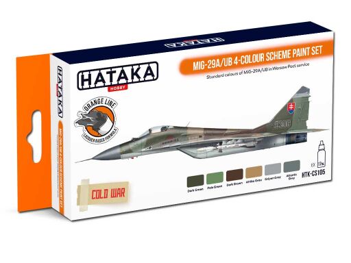 HTK-CS105 MiG-29A/UB 4-colour scheme paint set -- ORANGE LINE farby modelarskie
