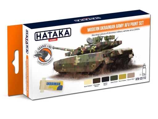 HTK-CS112 Modern Ukrainian Army AFV paint set 6 x 17ml -- ORANGE LINE 