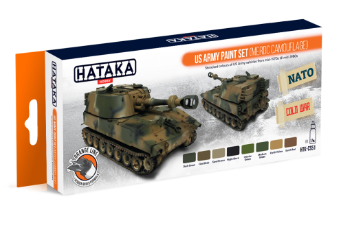 HTK-CS51 US Army paint set (MERDC camouflage) ORANGE LINE farby modelarskie