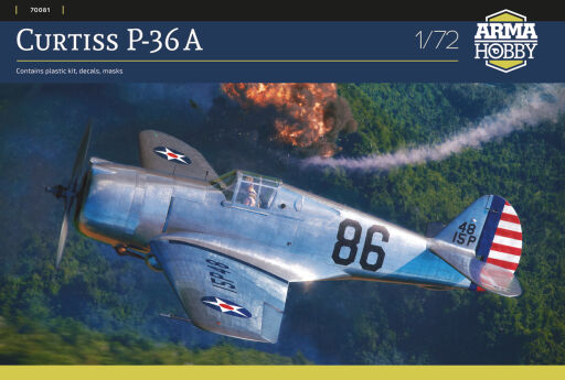 70081 Curtiss P-36A Model samolotu do sklejania