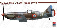 H2K72025 Dewoitine D.520 France 1940 ex-Hasegawa