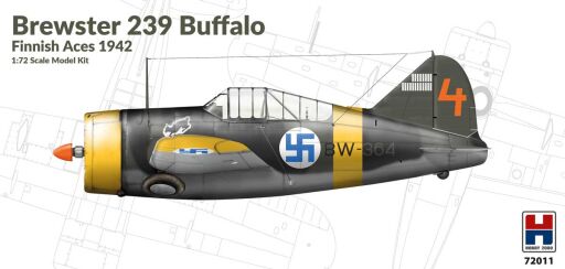 H2K72011 Brewster 239 Buffalo Finnish Aces 1942 ex Hasegawa Model samolotu do sklejania