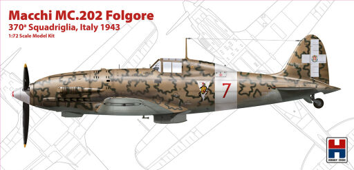 H2K72008 Macchi MC.202 Folgore, Italy 1943 (ex Hasegawa) Model samolotu do sklejania