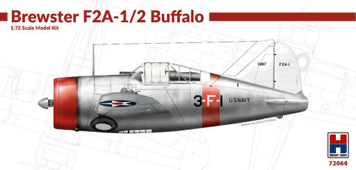 H2K72064 Brewster F2A-1/2 Buffalo Model samolotu do sklejania