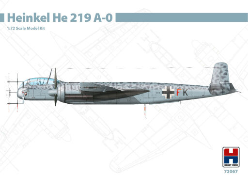 H2K72067 Heinkel He 219 A-0 DRAGON + CARTOGRAF + MASKI Model samolotu do sklejania