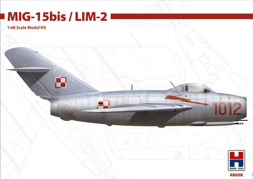 H2K48008 MiG-15 bis / LiM-2 ex-Bronco Model samolotu do sklejania
