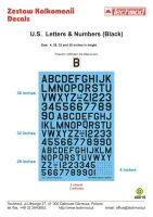 TCH48819 U.S. Letters & Numbers (Black)