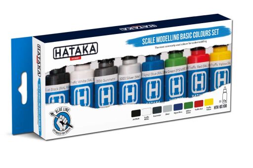 HTK-BS100 Scale Modelling Basic Colours set – BLUE LINE farby modelarskie