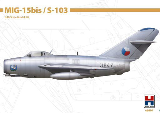 H2K48007 MiG-15 bis / S-103 ex-Bronco Model samolotu do sklejania