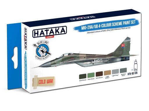 HTK-BS105 MiG-29A/UB 4-colour scheme paint set – BLUE LINE  farby modelarskie