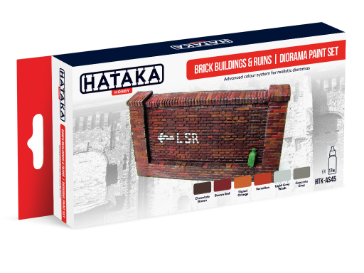 HTK-AS45 Brick buildings & ruins diorama paint set farby modelarskie