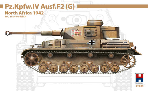 H2K72702 Pz.Kpfw.IV Ausf.F2 (G) North Africa 1942 – DRAGON + CARTOGRAF pojazdy wojskowe do sklejania