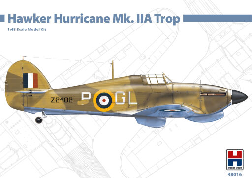 H2K48016 Hawker Hurricane Mk.IIA Trop Model samolotu do sklejania
