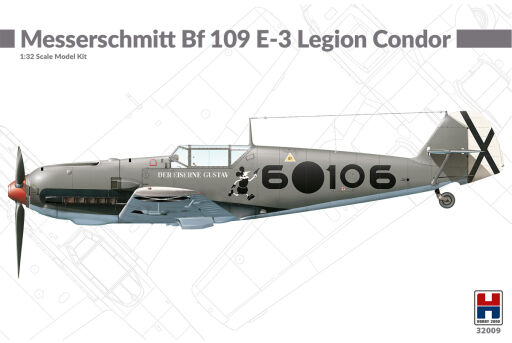 H2K32009 Messerschmitt Bf-109 E-3 Legion Condor Model samolotu do sklejania