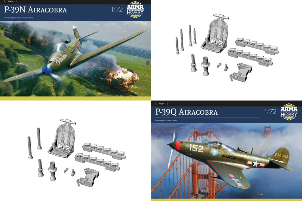 .Zestaw P-39Q + P-39N + 2x wydruki 3D