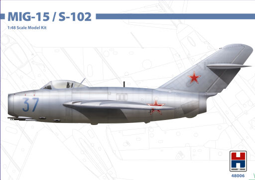 H2K48006 MiG-15 / S-102 ex-Bronco Model samolotu do sklejania