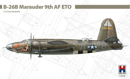 H2K72058 B-26B Marauder Model samolotu do sklejania