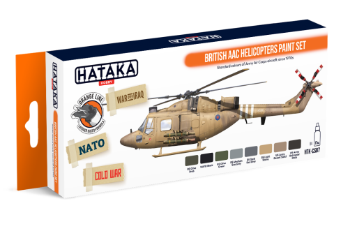 HTK-CS87 British AAC Helicopters paint set --> ORANGE LINE farby modelarskie