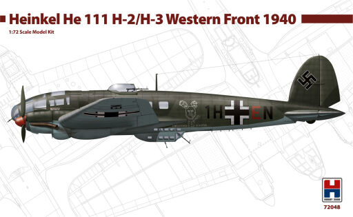 H2K72048 Heinkel He-111 H-2/H-3 Western Front 1940 (HASEGAWA + Cartograf ) Model samolotu do sklejania