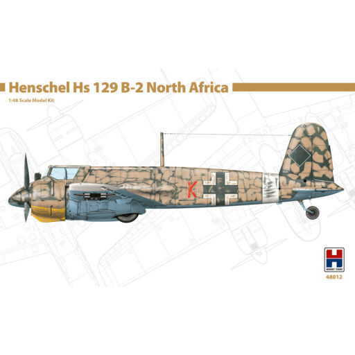 H2K48012 Henschel Hs 129 B-2 North Africa Model samolotu do sklejania