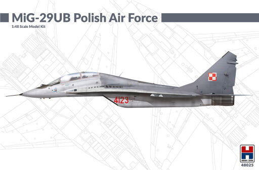 H2K48025 MiG-29UB Polish Air Force Model samolotu do sklejania