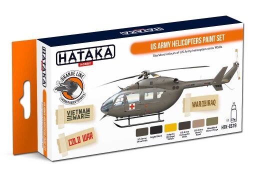 HTK-CS19 US Army Helicopters Paint Set -- ORANGE LINE farby modelarskie