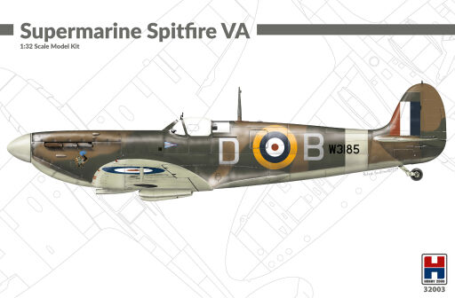 H2K32003 Supermarine Spitfire VA, ex Revell + Cartograf + pMask Model samolotu do sklejania