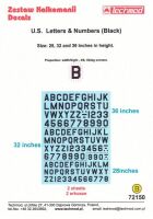 TCH72150 U.S. Letters & Numbers (Black)