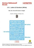 TCH72152 U.S. Letters & Numbers (White)