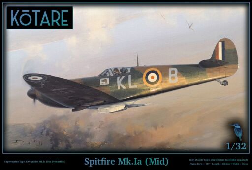K32001 Kotare 1/32 Spitfire Mk.Ia (Mid) Model samolotu do sklejania