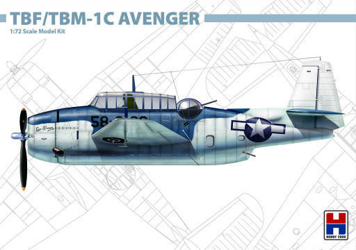 H2K72009 TBF/TBM-1C Avenger - ex Hasegawa Model samolotu do sklejania
