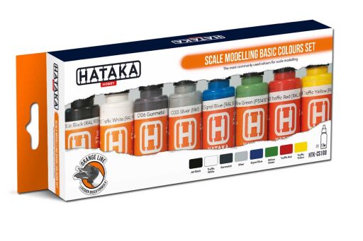 HTK-CS100 Scale Modelling Basic Colours set – ORANGE LINE farby modelarskie