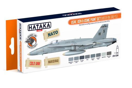 HTK-CS44 USAF, USN & USMC paint set (modern greys) --> ORANGE LINE farby modelarskie
