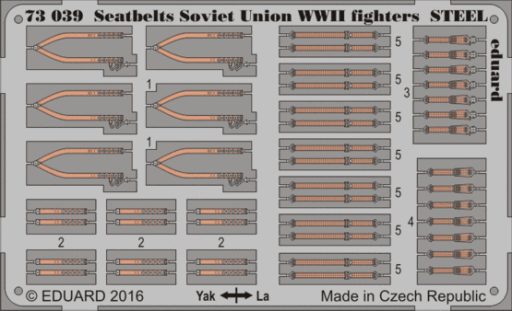EDU73039 Seatbelts Soviet Union WWII fighters STEEL 1/72