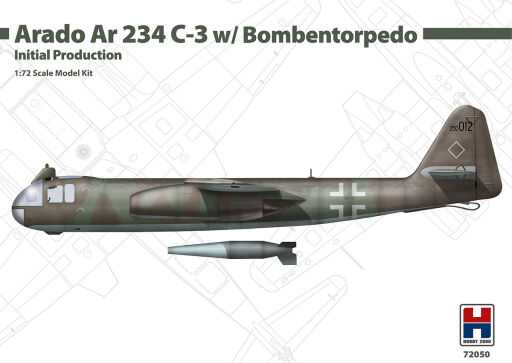 H2K72050 Arado Ar 234 C-3 w/ Bombentorpedo Initial Production – Ex Dragon Model samolotu do sklejania