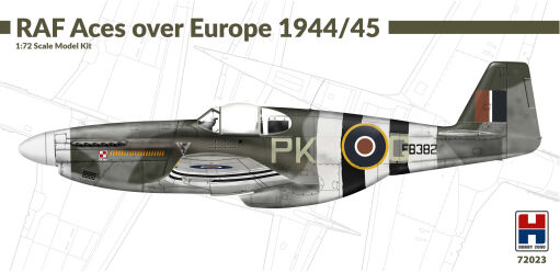 H2K72023 Mustang III RAF Aces over Europe ex Hasegawa Model samolotu do sklejania