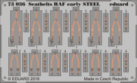 EDU73036 Seatbelts RAF early STEEL 1/72 !