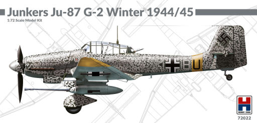 H2K72022 Junkers Ju-87 G-2 Winter 1944/45 Model samolotu do sklejania