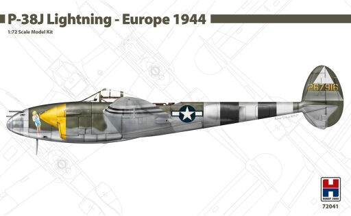 H2K72041 P-38J Lightning - Europe 1944 – Ex Dragon Model samolotu do sklejania