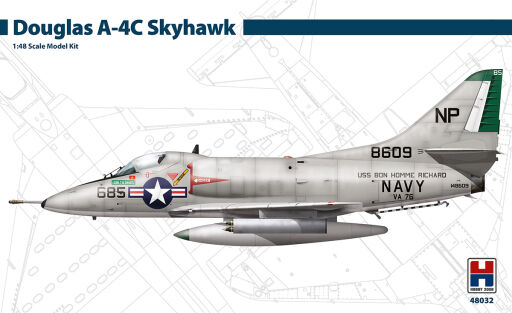 H2K48032 Douglas A-4C Skyhawk Model samolotu do sklejania